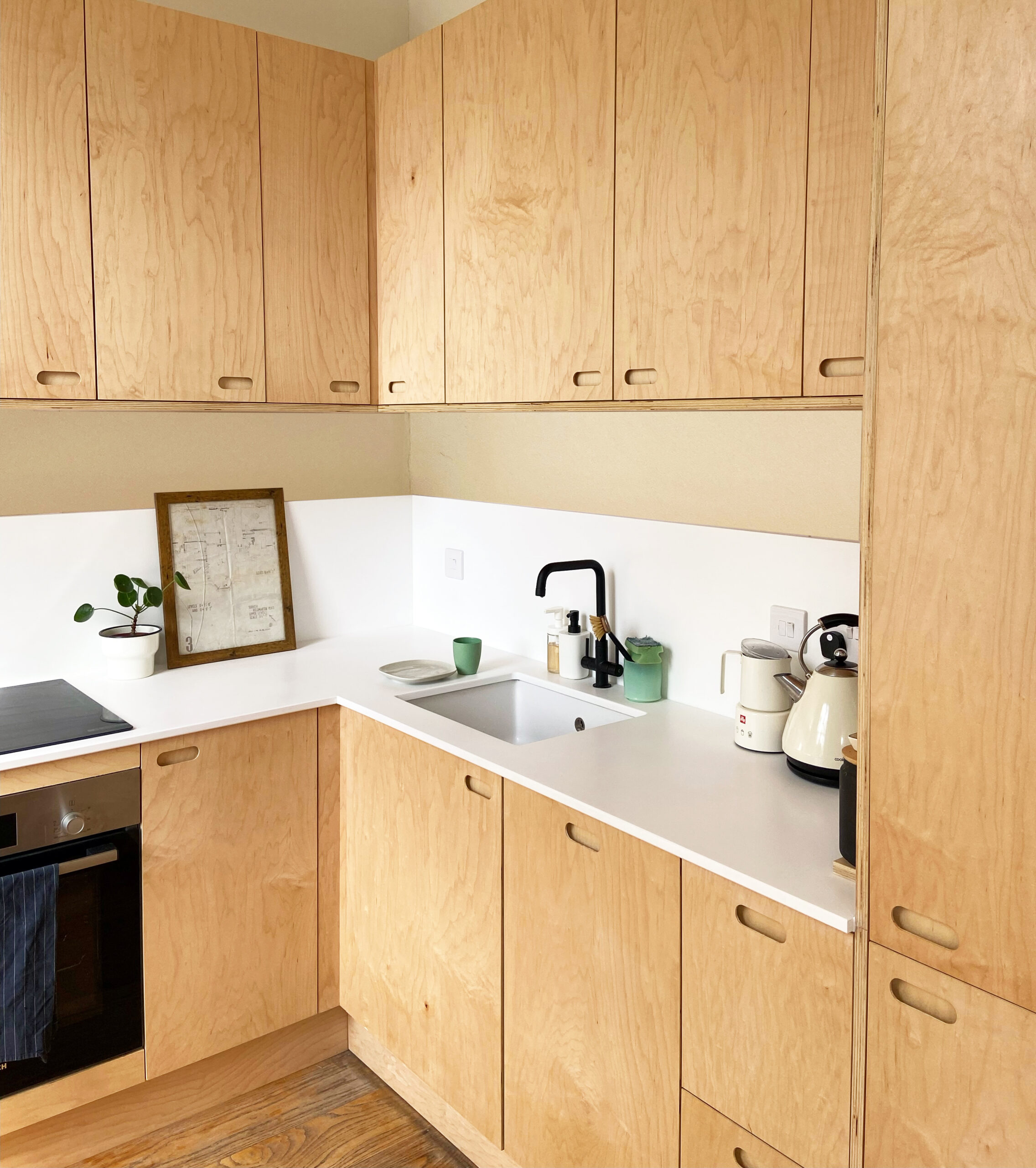 Maple Plywood Kitchen from The Life of Ply with recessed Handy hand holes